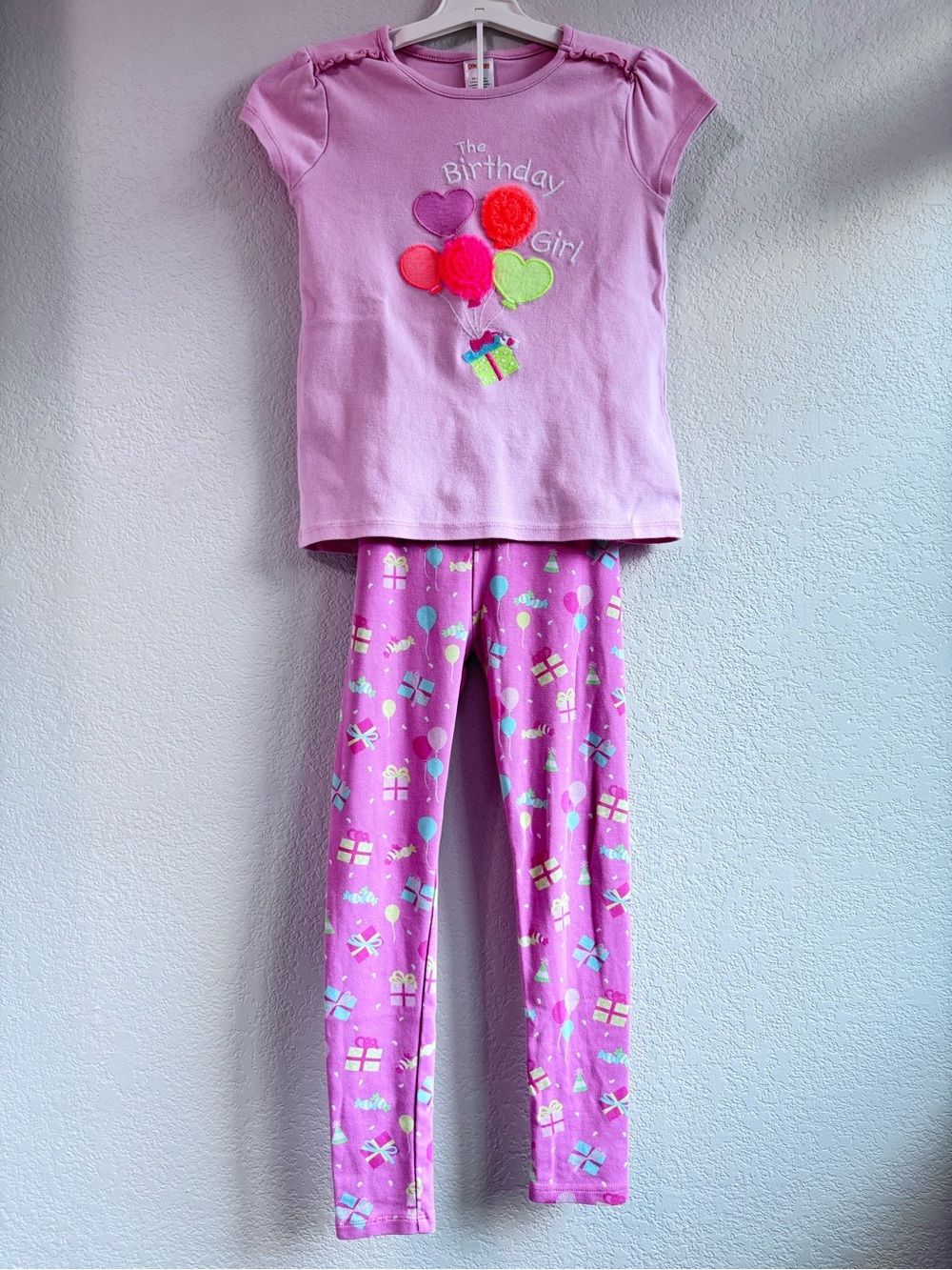 Gymboree Girls Birthday Outfit Set – Top Size 8 / Leggings Size 7